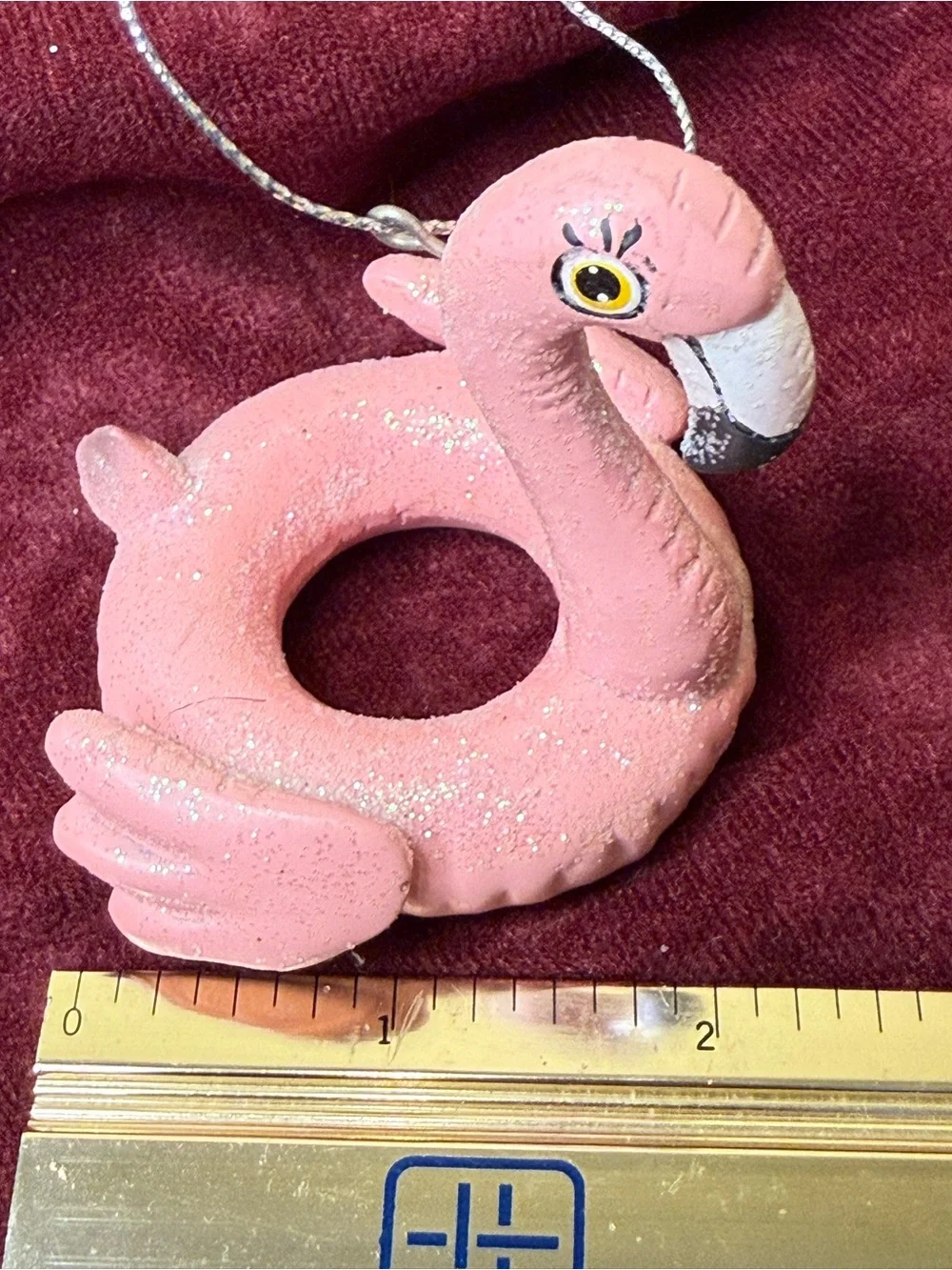 Kurt Adler Fancy Flamingo Pool Floatie Ornament